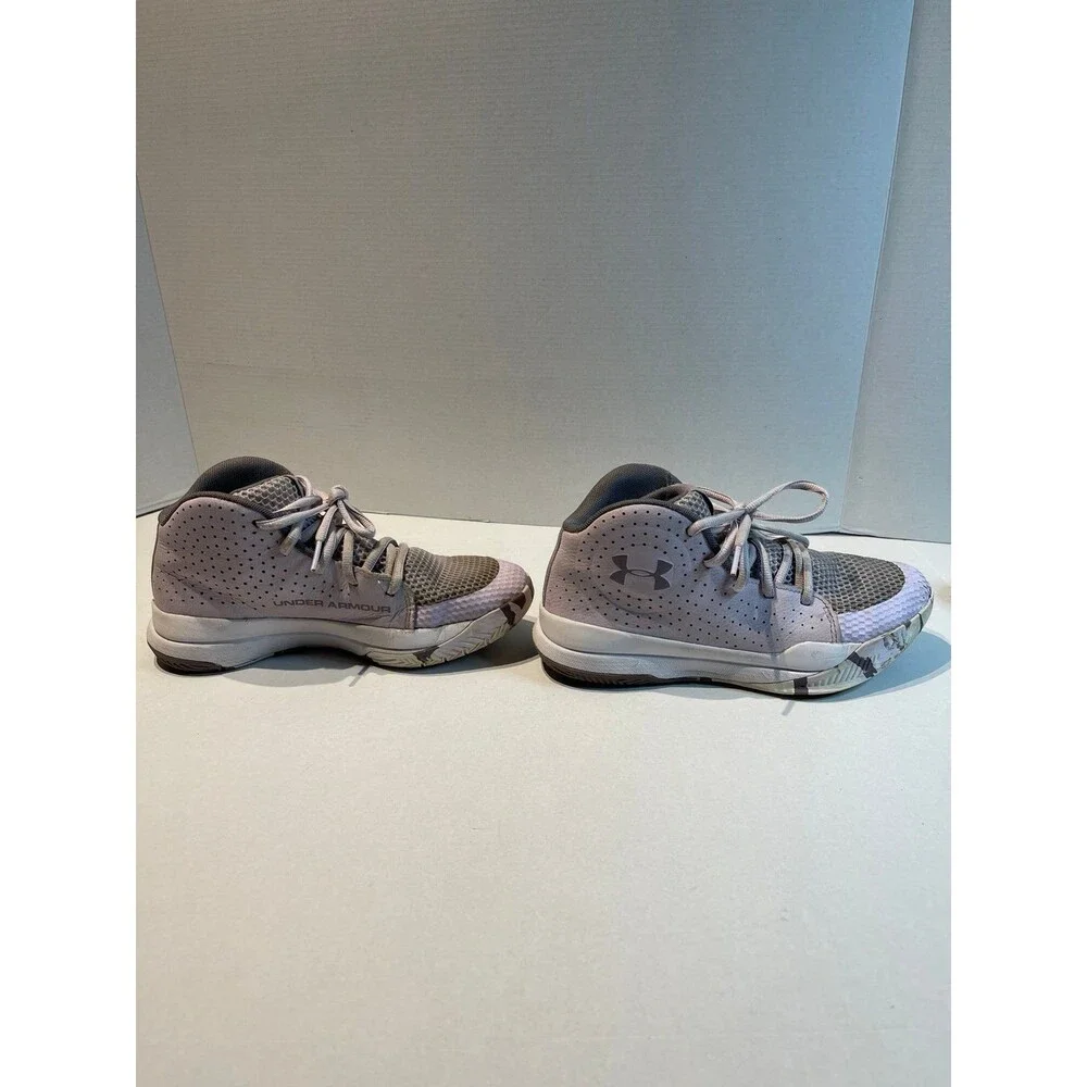 Under Armour Jet 2019 Basketball Shoe Size 4Y Nebula Purple (500)/White